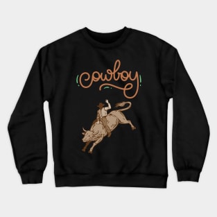 bull rider cowboy Crewneck Sweatshirt